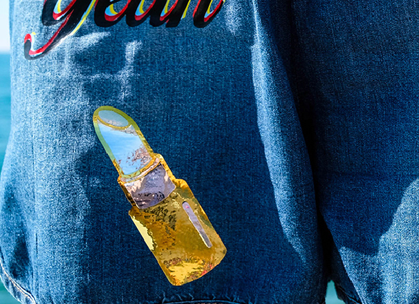 アイロン転写シート メタリックで作成したデニムズボン