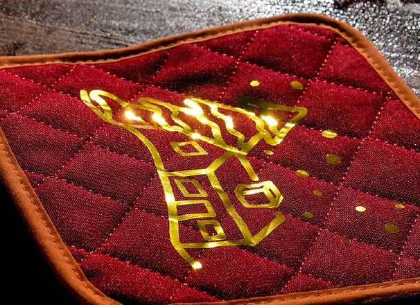 アイロン転写シート メタリックで作成したクッション